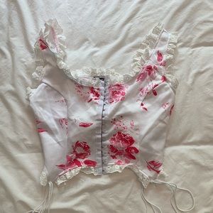 Floral corset tank